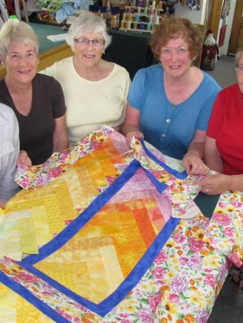 Upper Clutha quilters (from left) Lesley Stewart, Diane Miller, Margaret Hunt, Robyn van Reenen...