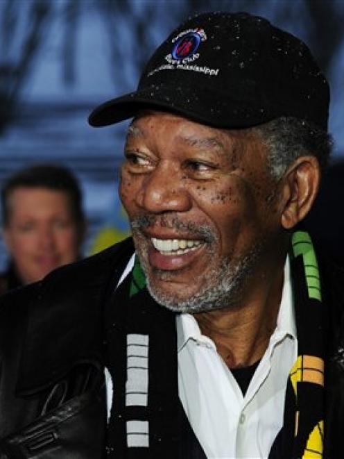 US actor Morgan Freeman arrives with the US delegation at the Fifa headquarters in Zurich,...