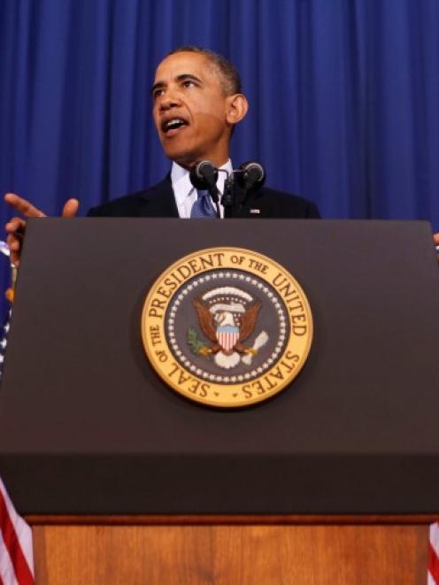 US President Barack Obama speaks about his administration's counterterrorism policy at the...