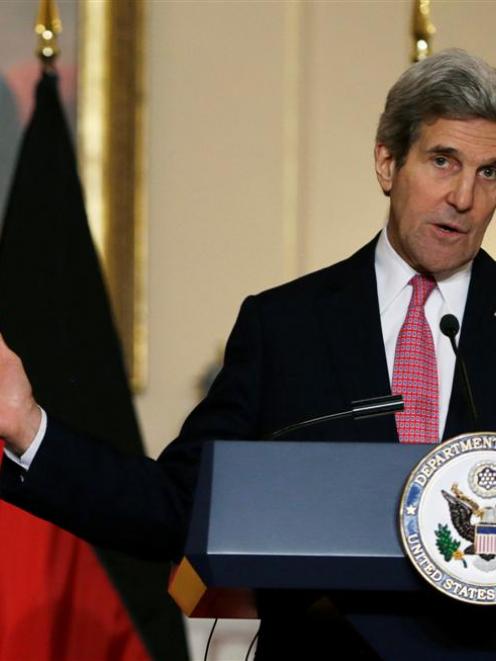 US Secretary of State John Kerry has condemned Moscow's moves on Ukraine. REUTERS/Gary Cameron