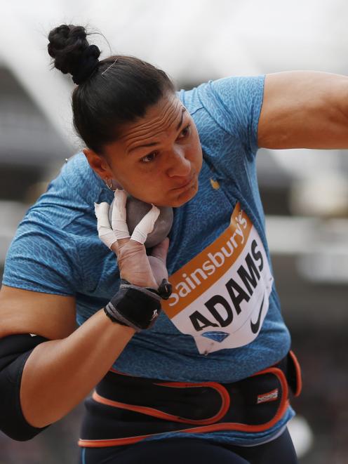 Valerie Adams competes at the recent Diamond League meeting in London. Photo by Reuters.