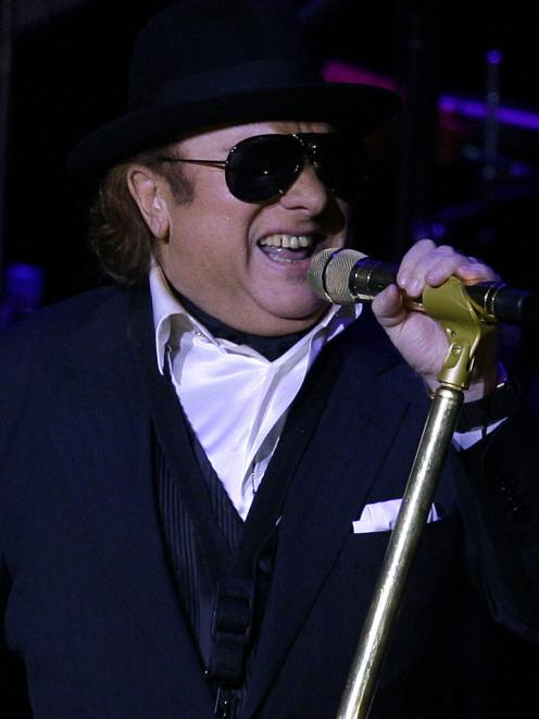 Van Morrison on stage at the Royal Albert Hall in London in April 2008. (AP Photo/Joel Ryan, File)