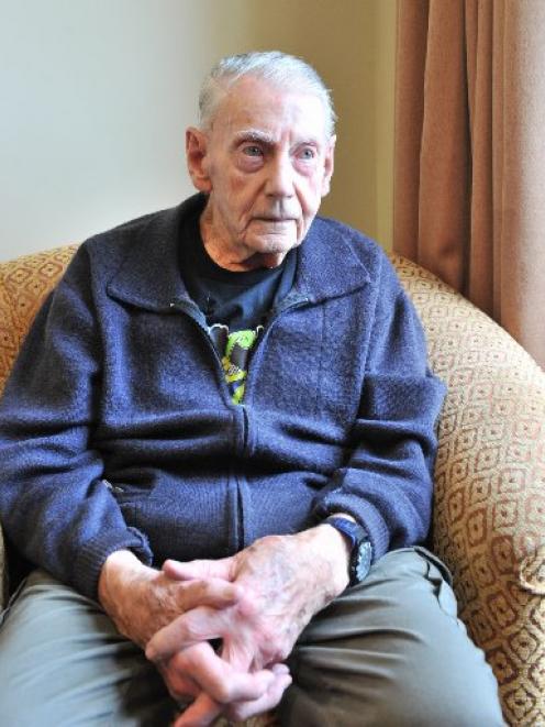 Veteran Colin Rutherford (95) is photographed at the Montecillo Veterans' Home and Hospital this...