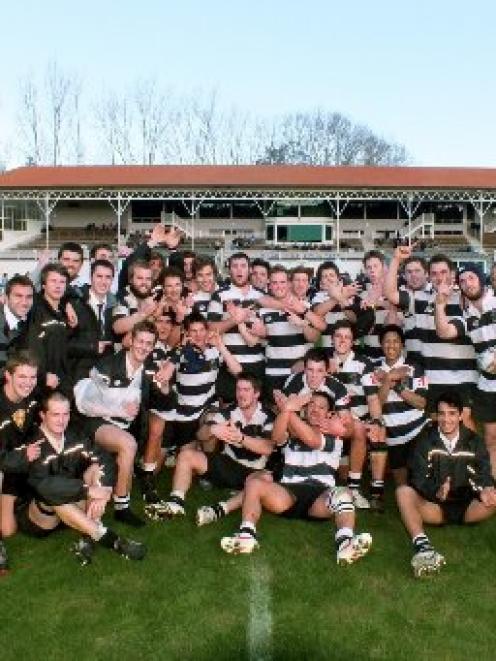 Victorious . . . The Southern Magpies won the Otago Premier Colts Rugby final at the University...