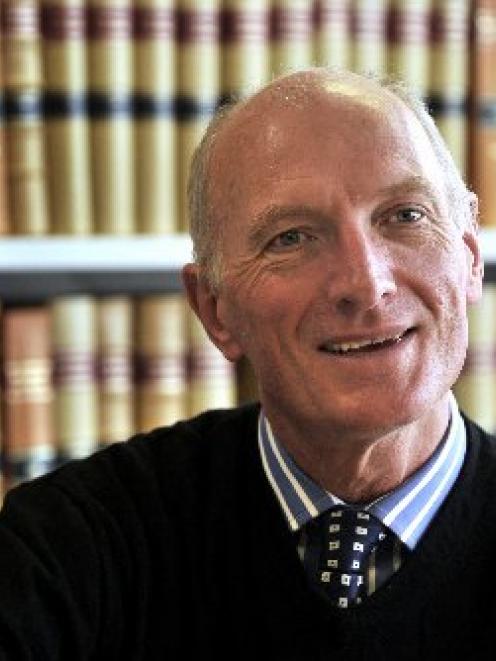 Visiting South African judge Edwin Cameron, who has Aids, in the law faculty library at the...