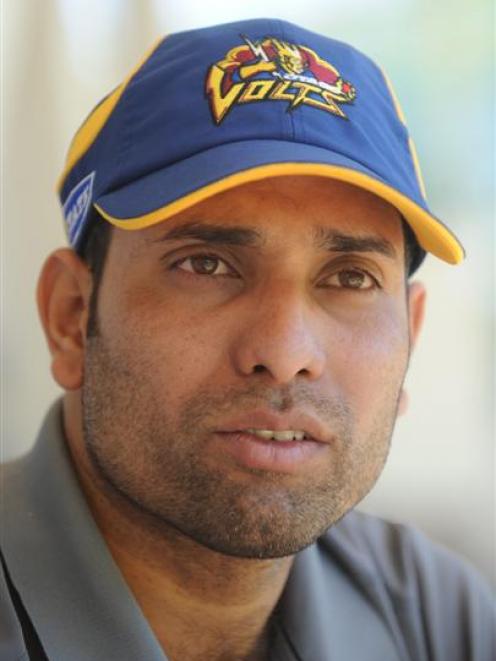 VVS Laxman after arriving in Dunedin yesterday. Photo by Peter McIntosh.