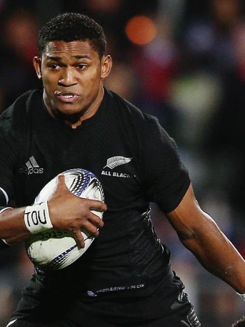 Waisake Naholo carries the ball for the All Blacks against Argentina earlier this year. Photo:...