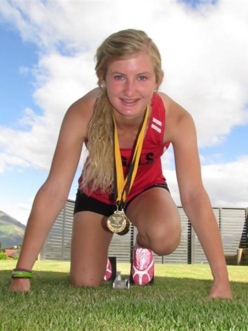 Waitaki Girls' High School pupil Megan McPhail picked up the 100m and 200m sprint crowns at the...