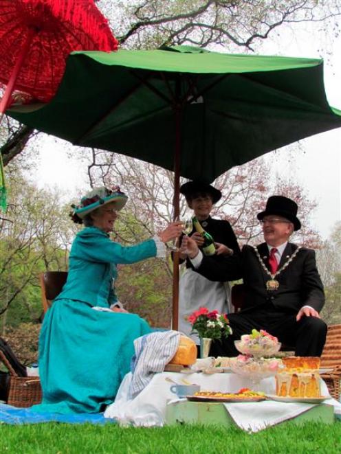 Waitaki Mayor Alex Familton  and his  wife Heather celebrate the end of Mr Familton's two terms...