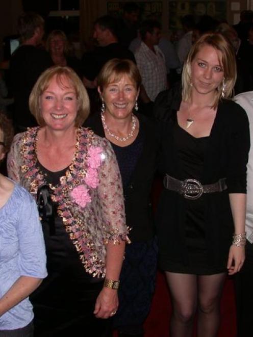 Waitaki MP Jacqui Dean (second from left), re-elected for a third term on Saturday, celebrates at...