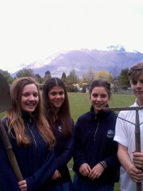 Wakatipu High School year 10 pupils (from left) Sami Hotop, Talya Santos, Grace Saxon and Hayden...