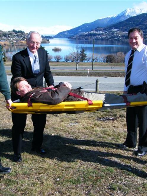Wakatipu St John first aid tutor Melanie Jenkins, left, with St John regional chairman Murray...