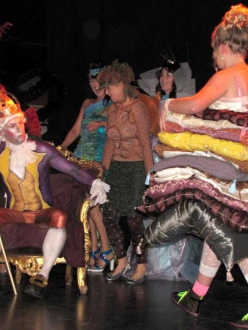 Wallace & Gibbs Art 2 Wear Show models (from left) Mary-Ellen MacDonald, Nick Bailey, Keith...