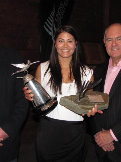 Wanaka freeskier Janina Kuzma, Snow Sports New Zealand (SSNZ) athlete of the year for 2011, with...