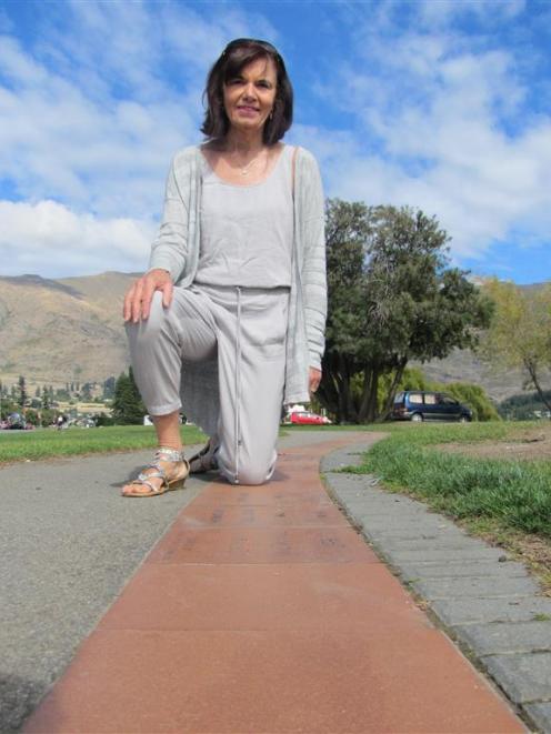 Wanaka resident Liz Hall is concerned Millennium Walkway tiles might be affected by plans for the...