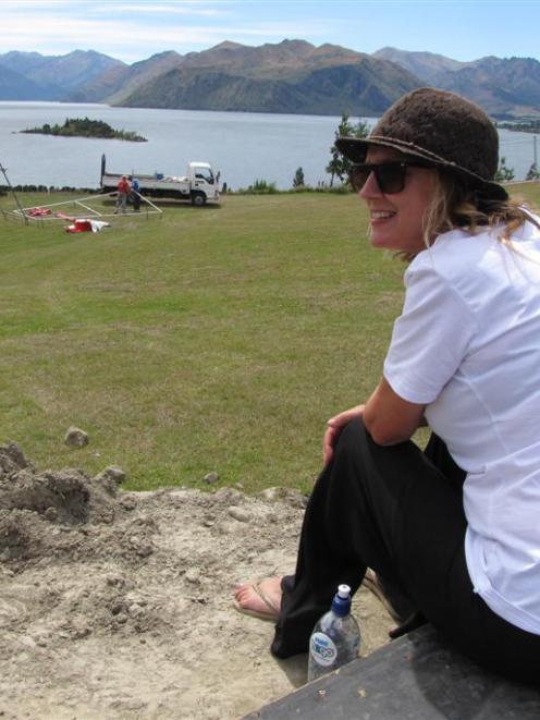 Wanaka's Rippon music festival founder Lynne Christie looks over the event venue, Rippon Vineyard...