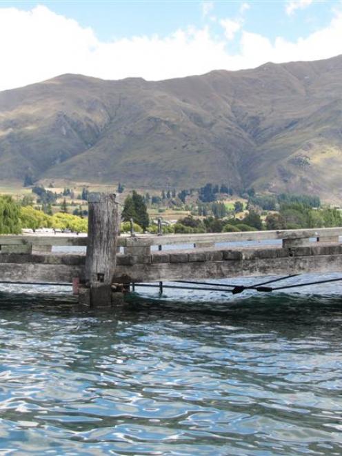Wanaka's wharf has a noticeable slump in the middle.