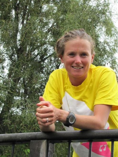 Wanaka triathlete Nicky Samuels relaxes in Wanaka earlier this year. Photo by Marjorie Cook.