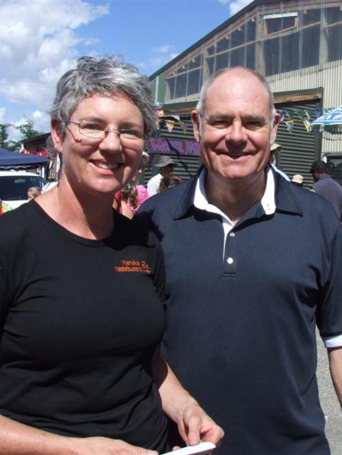 Wanaka Wastebusters general manager Sue Coutts and board chairman Ross McRobie after an...