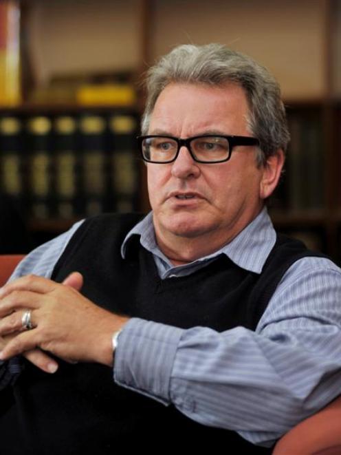 New Engineering, Printing and Manufacturing Union national secretary Bill Newson speaks in...