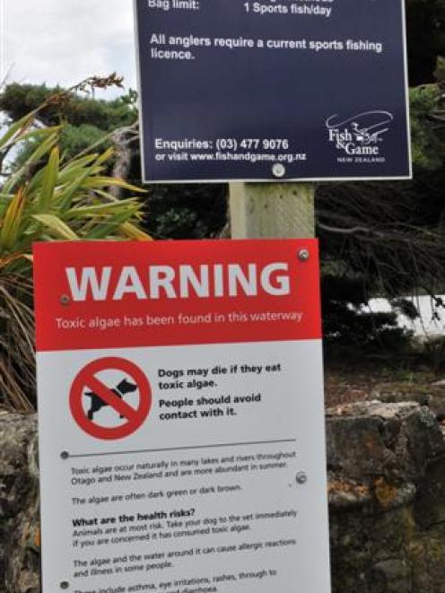 Warning signs have been put up. Photos by Jane Dawber.