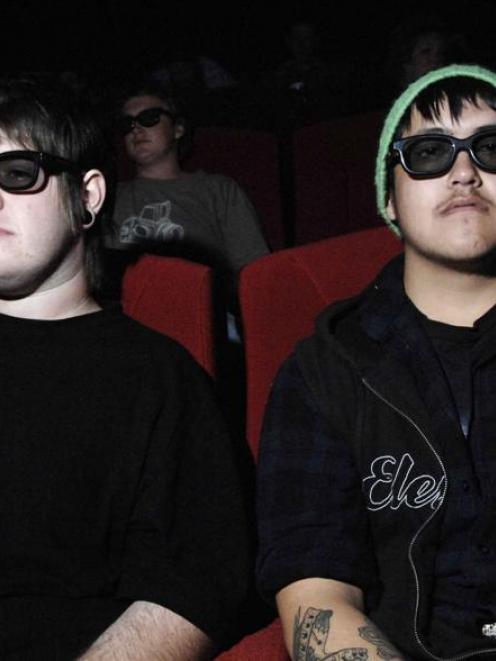 Watching Avatar in 3-D in Dunedin last night were Brennan Reid (18, left) and Adam Mathieson (19)...