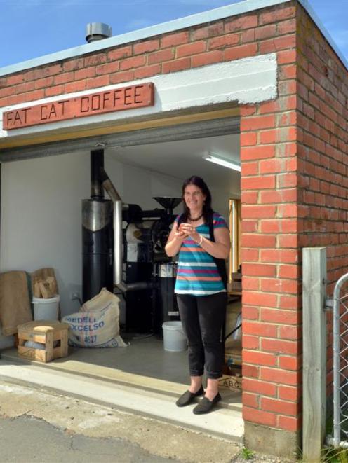Wendy Jepson operates a coffee-roasting business from a converted garage at her Outram home....