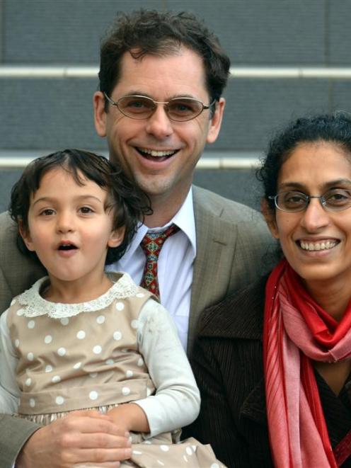 Wesley Bachur and Dineli Alahakone and their daughter Selah (3) are happy to call themselves New...