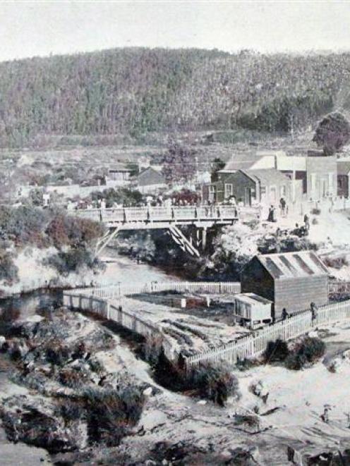 Whakarewarewa, a centre of thermal activity near Rotorua in the Hot Springs district of the North...
