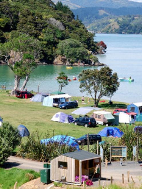 Whangaruru is a popular site for camping, pictured here is the DoC campsite. File photo / DoC