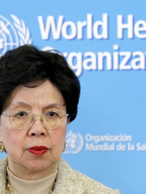 WHO director-general Margaret Chan. Photo: Reuters