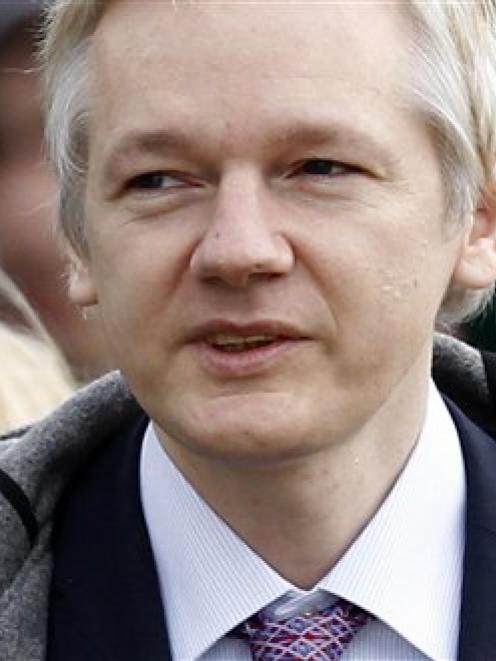 WikiLeaks founder Julian Assange arrives at Belmarsh Magistrates' Court in London. (AP Photo/Matt...