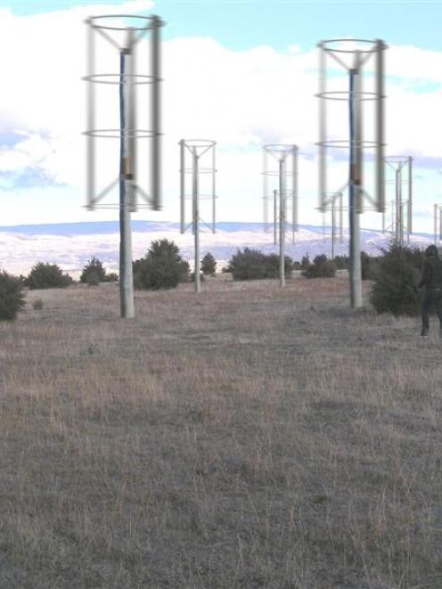 Wind farm plans mooted by a Dunedin couple could see their Queensberry property look like this....