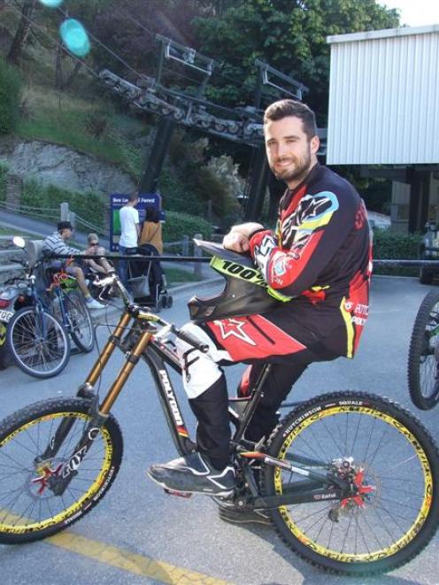 World top-10 downhill mountain biker Fabien Cousinie (26), of France, at the Queenstown Bike Park...