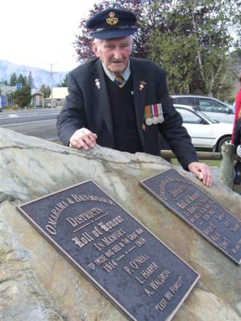 World War 2 veteran Ron Blackstock is thrilled with Omarama's new war memorial and the revival of...