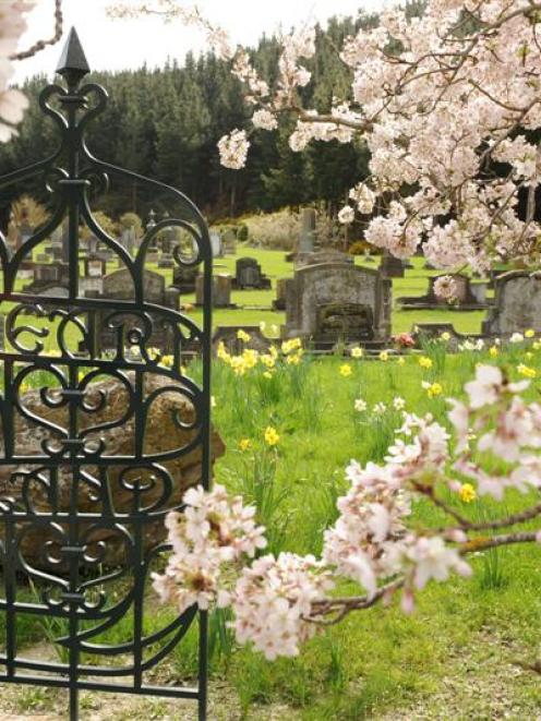 Wrought-iron gates at the cemetery. Photos by Stephen Jaquiery.