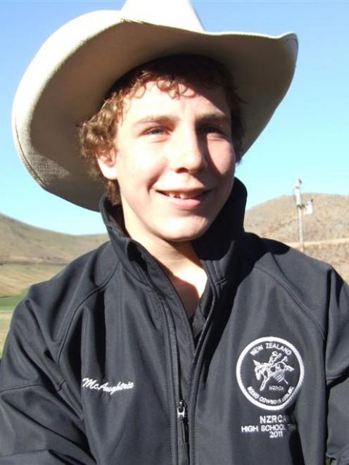 Young cowboy Clint McAughtrie reflects on a successful rodeo season. Photo by Sally Rae.