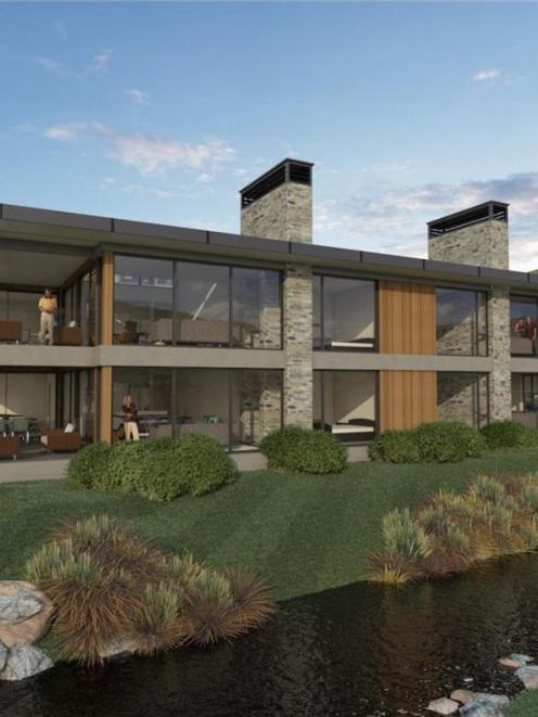 An artist’s impression of the Marina Terrace development in Lakeside Rd, above the Wanaka Marina....