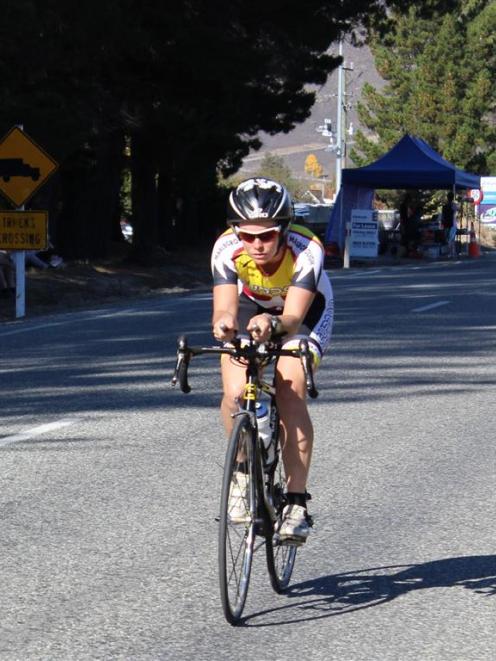 Georgina Kydd, of Marlborough, blasts out of the gates at the National Club Road Cycling ...