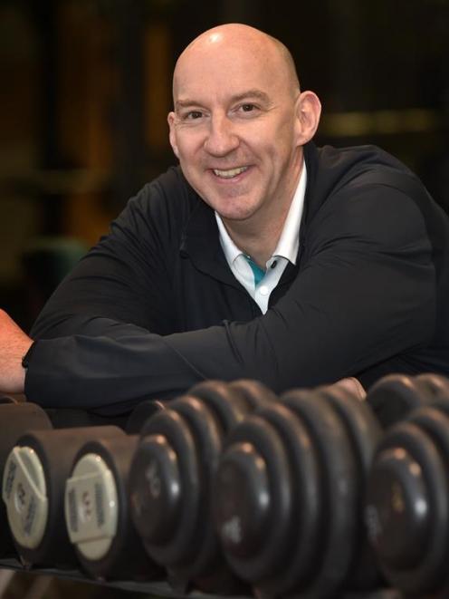 Hugh McCutcheon at the High Performance Sport New Zealand gym at Forsyth Barr Stadium yesterday....