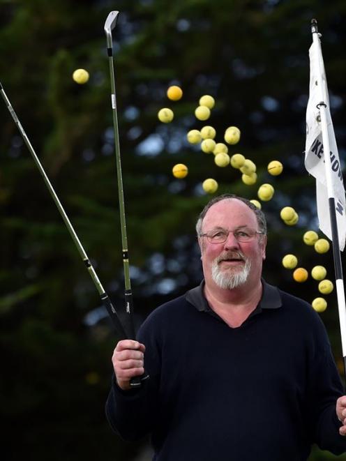 New Golf Otago life member Bill Trewern at the 18th green at the Otago Golf Club at Balmacewen...