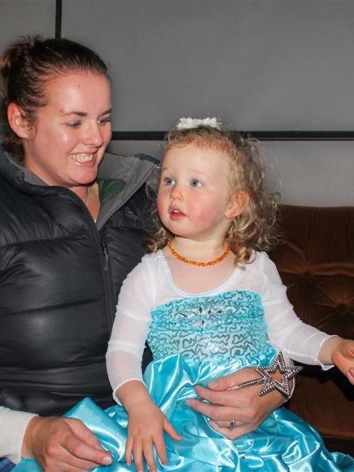 South Otago Theatrical Society member Sarah Van Asperen and daughter Liberty (2), dressed as Elsa...