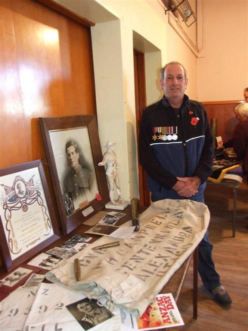 Wayne Campbell with some of the items belonging to his father and grandfather. PHOTO: LYNDA VAN...