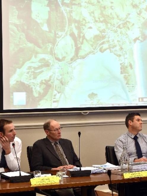 Dunedin City Council environmental health officer Carlo Bell (left), landscape architect Barry...