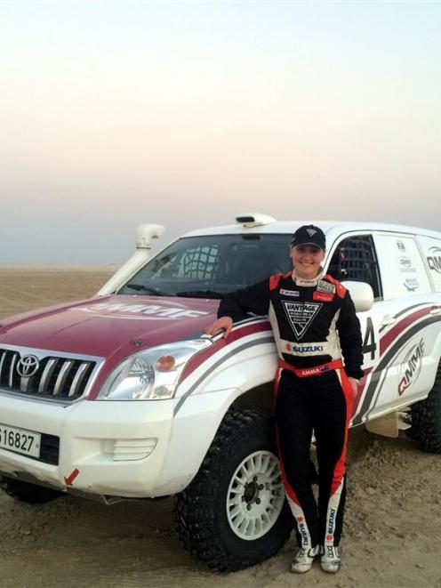 Dunedin rally driver Emma Gilmour, pictured here at the Sealine Cross Country Rally in Qatar,...