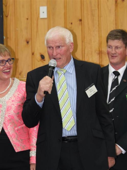 Owaka farmer Bruce Wilson speaks at the annual Century Farm awards, where his family farm was...