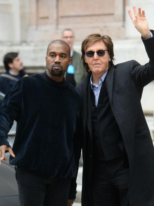 Paul McCartney (R) and Kanye West. Photo: Bang Showbiz