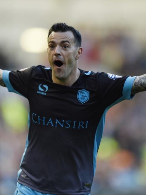 Ross Wallace celebrates scoring for Sheffield Wednesday. Photo: Reuters