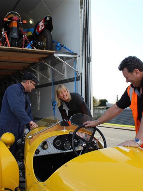 Bill Richardson Transport World founder Jocelyn O’Donnell, Transport World curator Graeme...