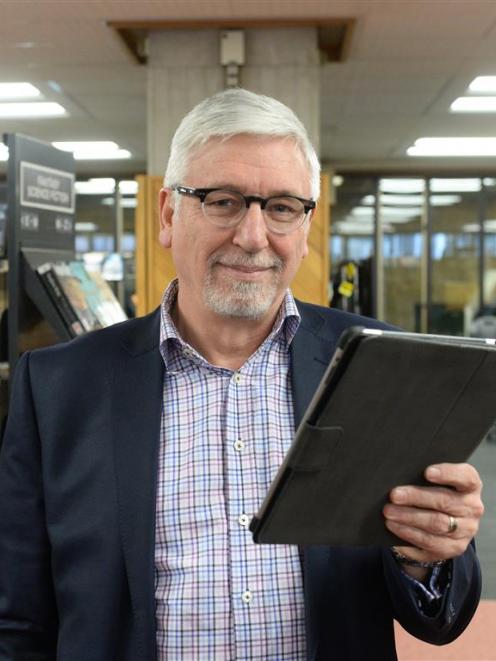 Digital Community Trust chairman John Gallaher says a ‘‘Living Hub’’ inside Dunedin City Library...